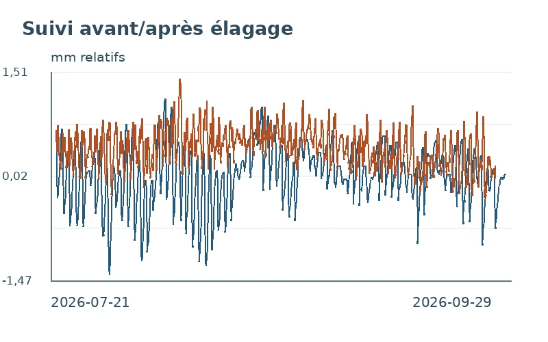 Aperçu : suivi avant/après élagage