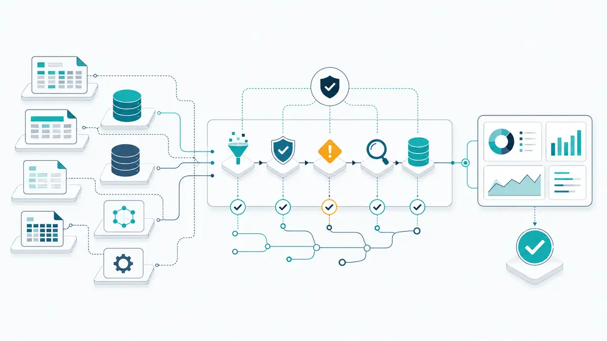 Flux de sources dispersées transformé en reporting contrôlé, traçable et exploitable pour la décision.